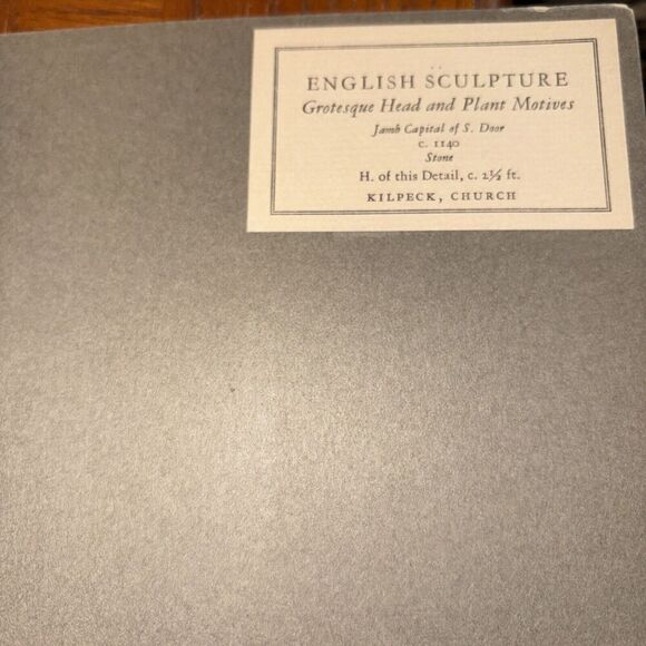 Vintage Grotesque Head & Plant Motives English Sculpture Photo Kilpeck Church - Picture 2 of 3